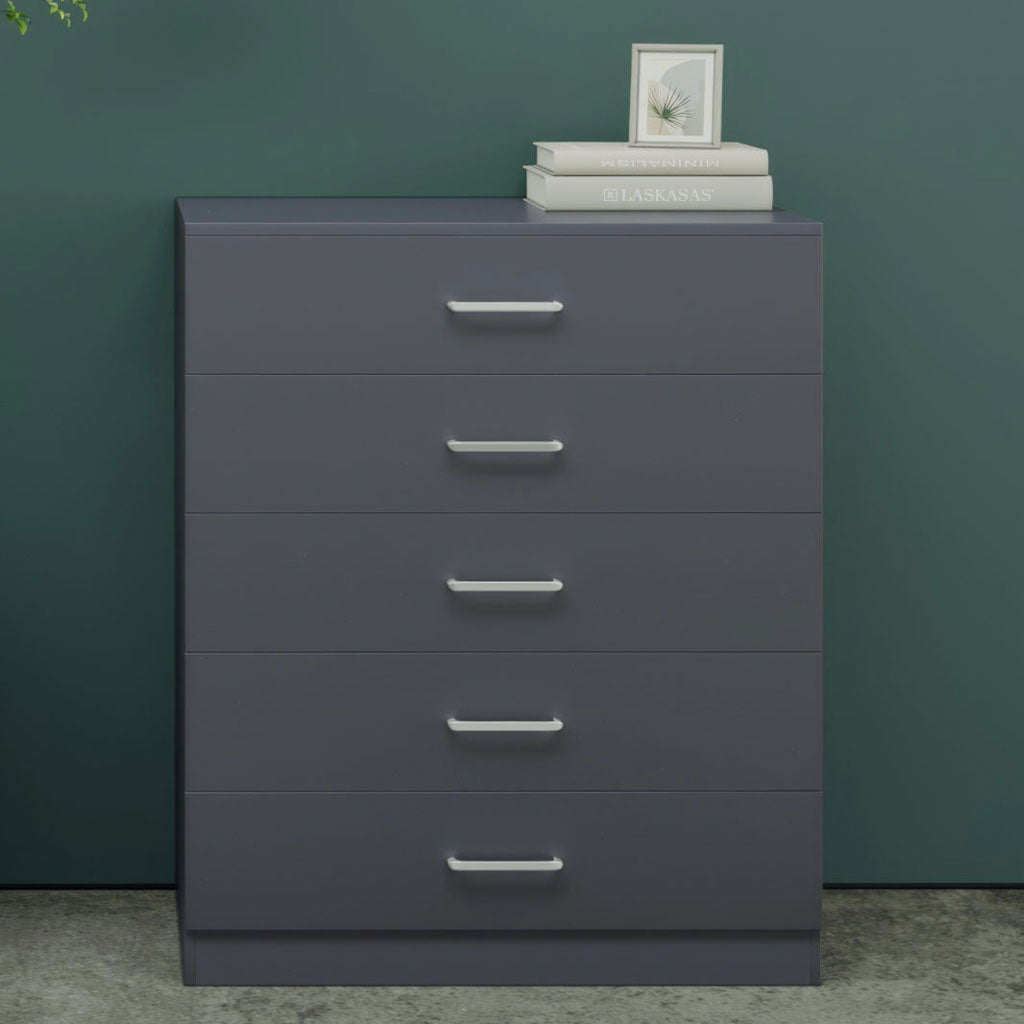 Wooden Chest Of 5 Drawers Wide - Dakota