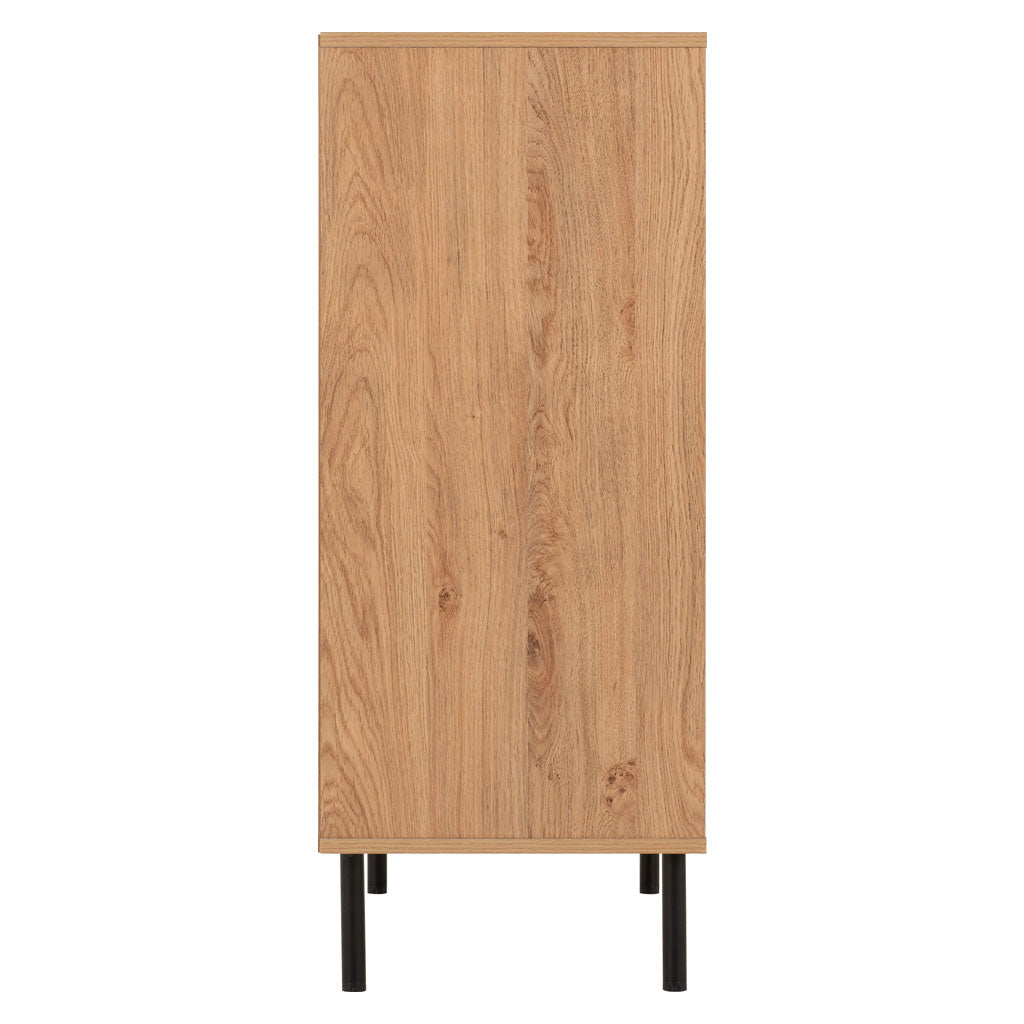 Wooden Chest Of 5 Drawers Wide - Leon