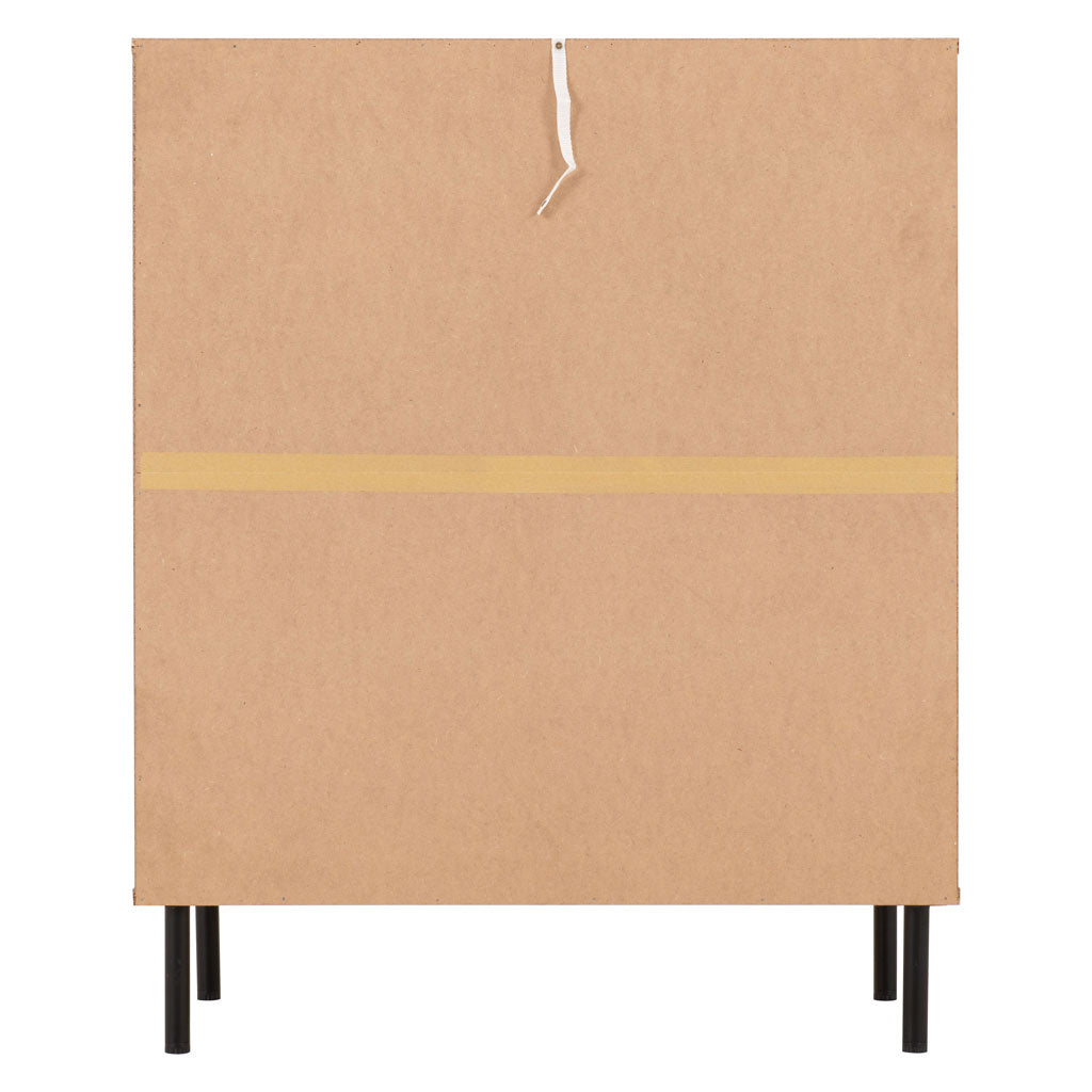 Wooden Chest Of 5 Drawers Wide - Leon
