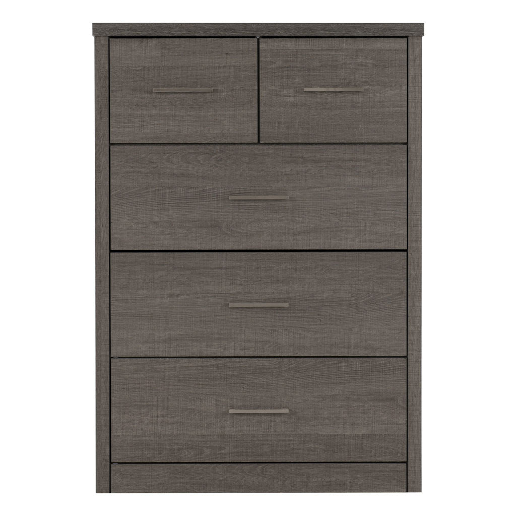 Wooden Chest Of 5 Drawers Wide - Lisbon