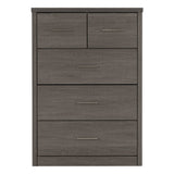 Wooden Chest Of 5 Drawers Wide - Lisbon