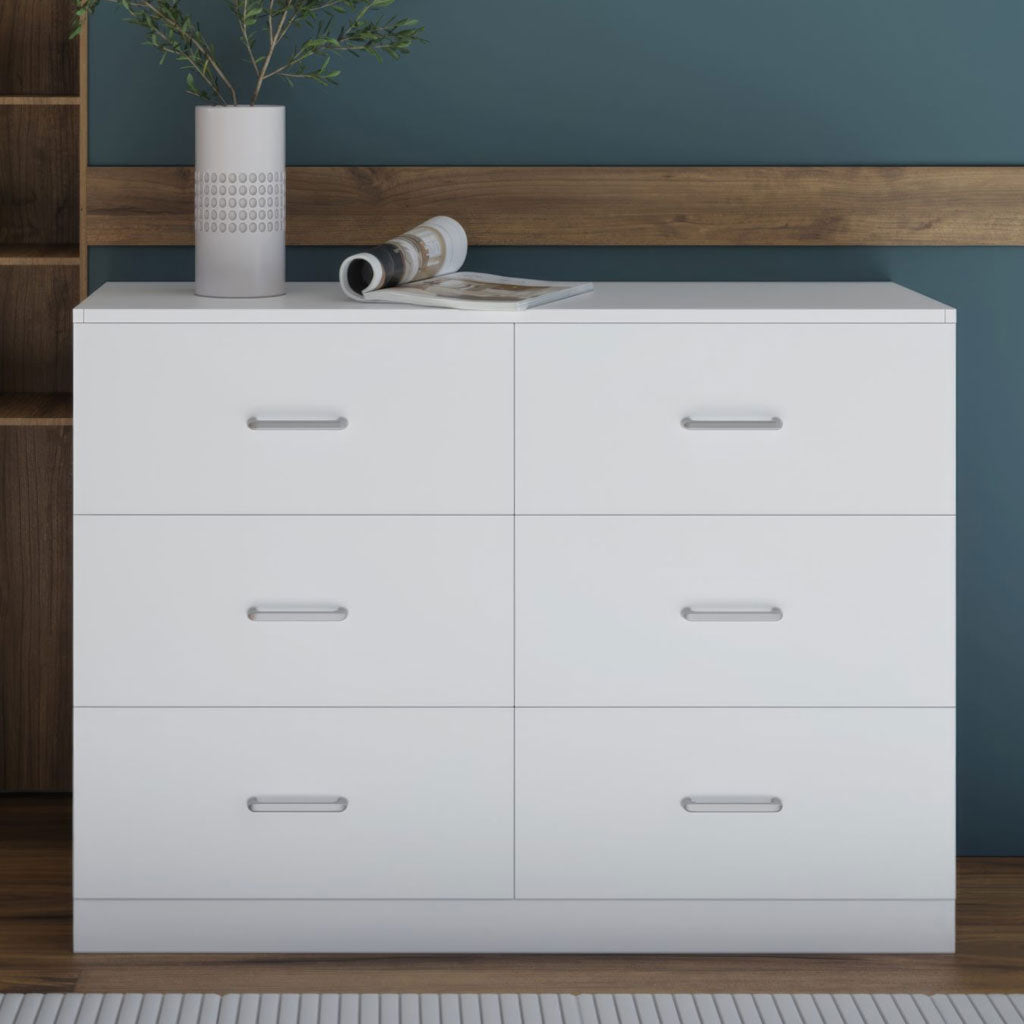 Wooden Chest Of 6 Drawers - Dakota