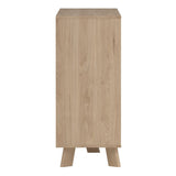 Wooden Chest Of 6 Drawers Double Dresser With White Fronts - Ikast