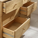 Wooden Chest Of 6 Drawers Wide - Coxmoor