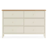 Wooden Chest Of 6 Drawers Wide - Coxmoor