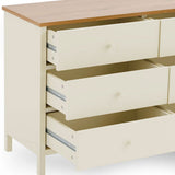Wooden Chest Of 6 Drawers Wide - Coxmoor