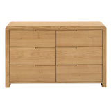 Wooden Chest Of 6 Drawers Wide - Curve