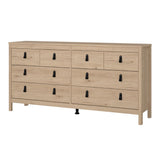 Wooden Chest Of 8 Drawers Double Dresser - Barcelona