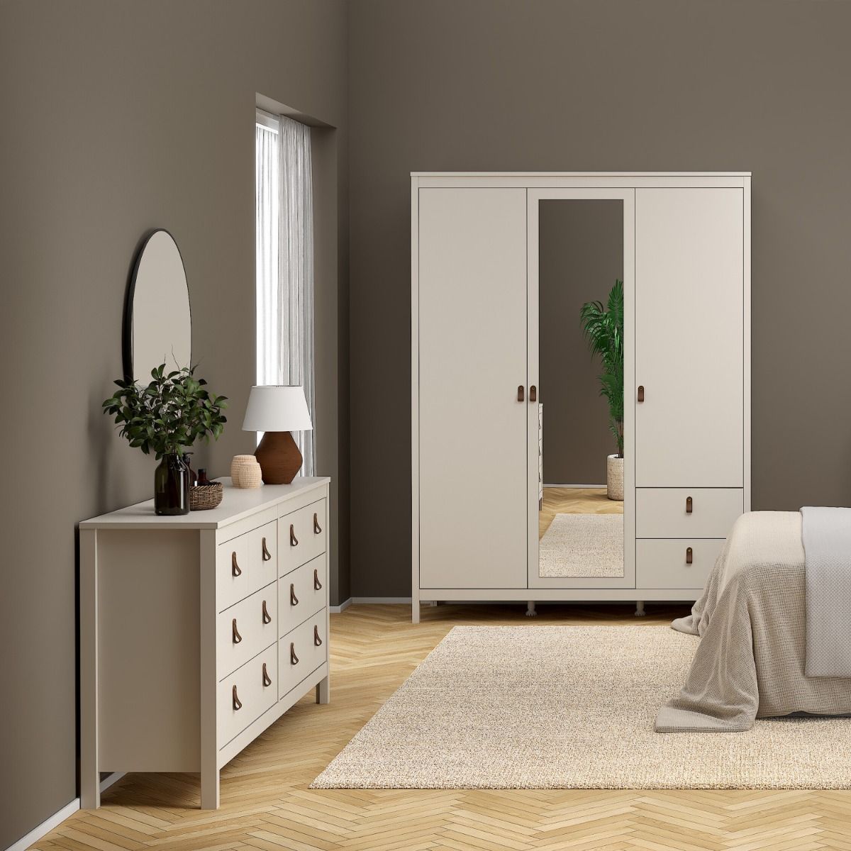 Wooden Chest Of 8 Drawers Double Dresser - Barcelona