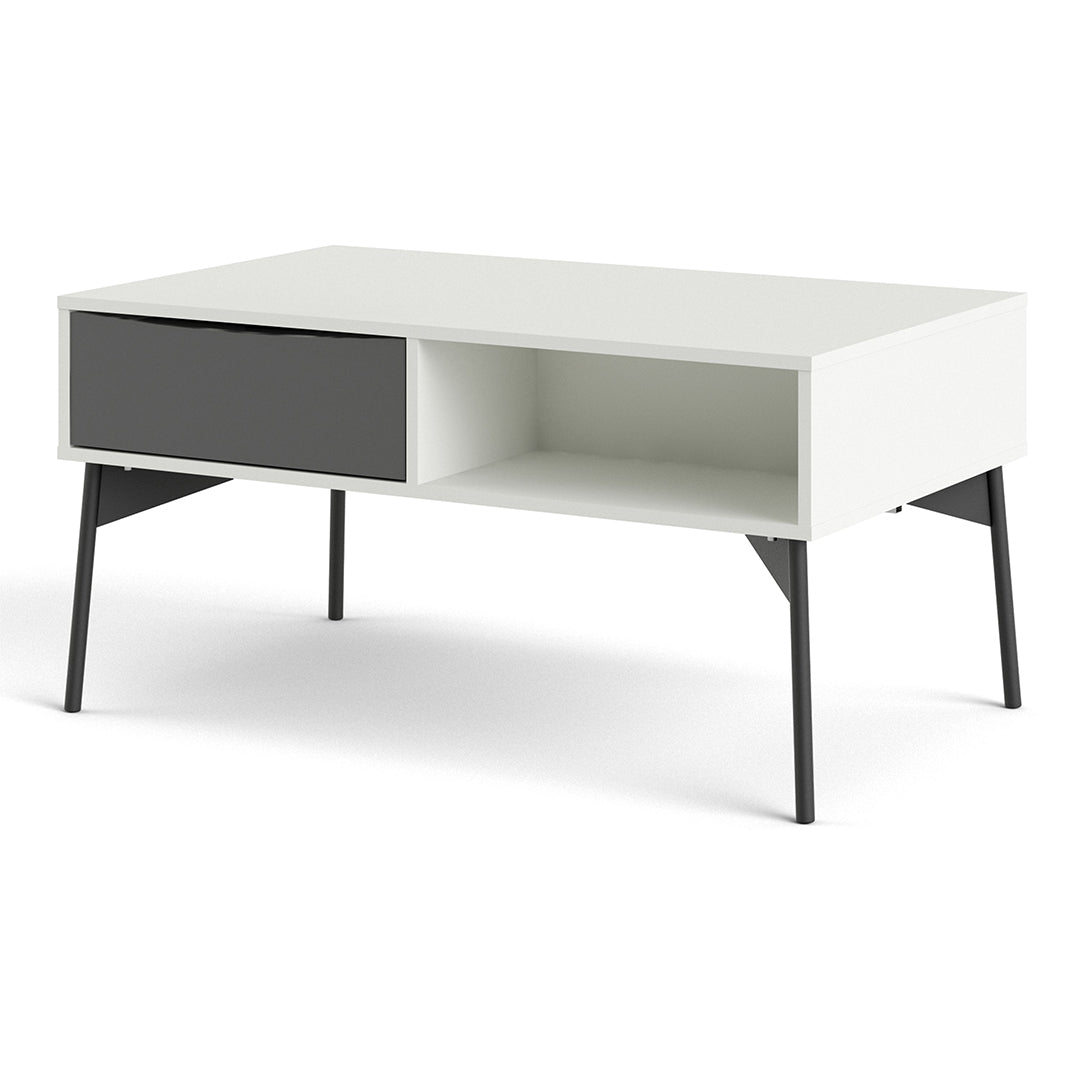 Wooden Coffee Table With 1 Drawer - Fur