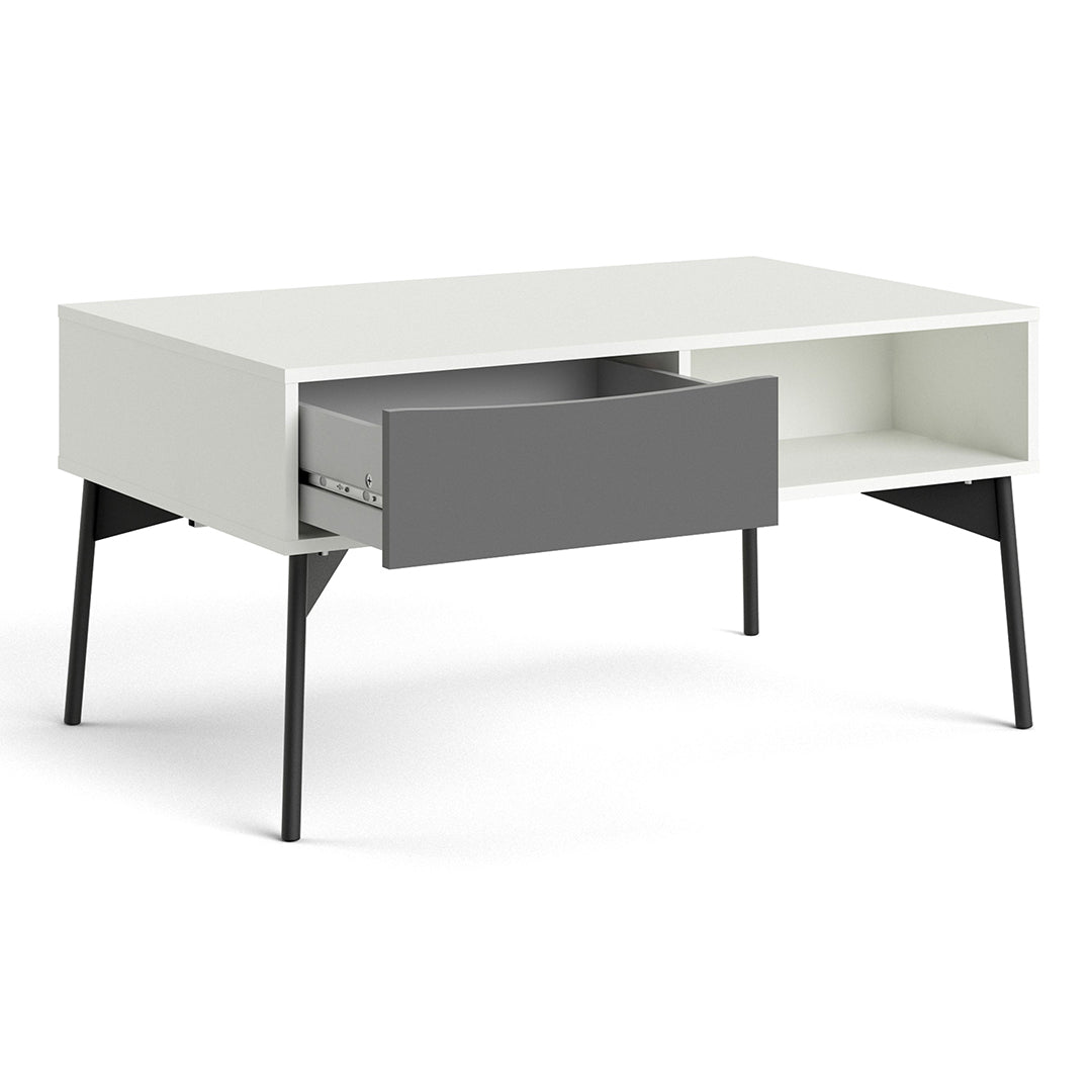 Wooden Coffee Table With 1 Drawer - Fur