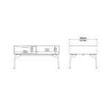 Wooden Coffee Table With 1 Drawer - Fur