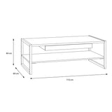 Wooden Coffee Table With 1 Drawer Rectangular - High Rock