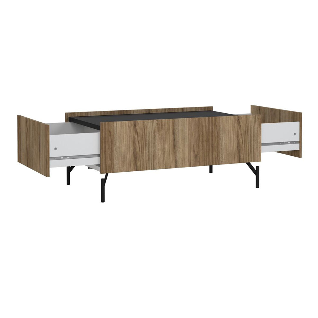 Wooden Coffee Table With 2 Drawers - Kendall