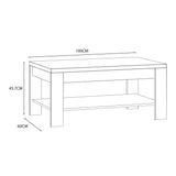 Wooden Coffee Table Rectangular  - Bohol