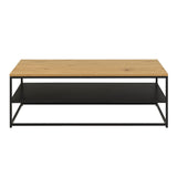 Wooden Coffee Table Rectangular With Open Shelf - Gila