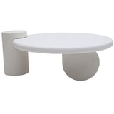 Wooden Coffee Table Round Abstract Design - Geo