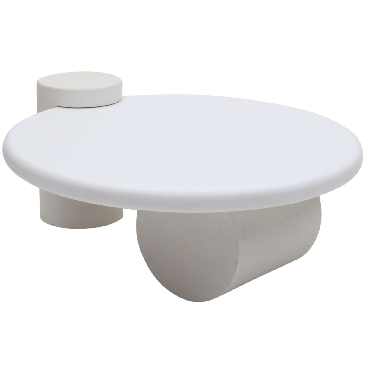 Wooden Coffee Table Round Abstract Design - Geo