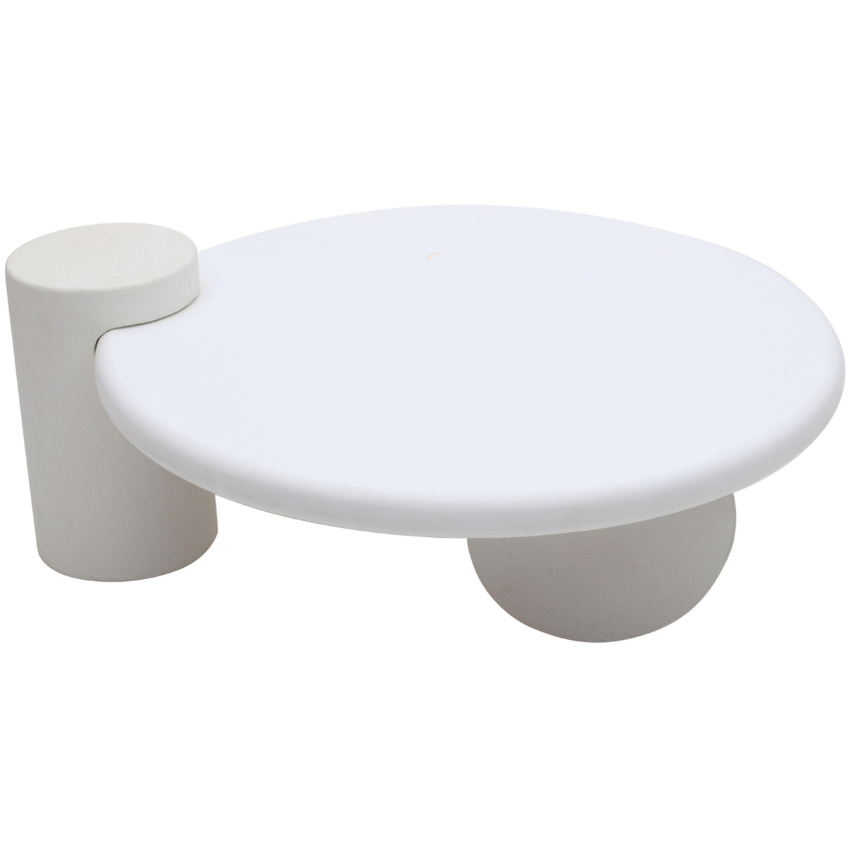 Wooden Coffee Table Round Abstract Design - Geo