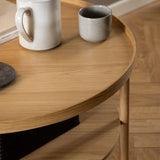 Wooden Coffee Table Round With Undershelf - Banbury