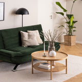 Wooden Coffee Table Round With Undershelf - Banbury