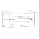 Wooden Coffee Table With Shelf Rectangular - Grafton