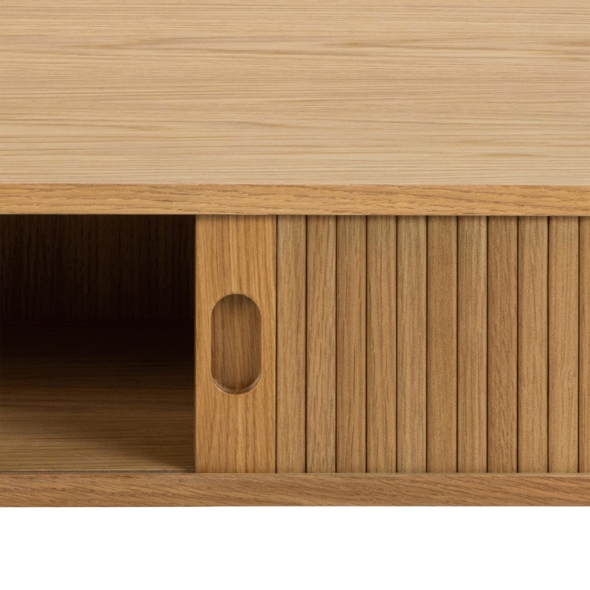 Wooden Coffee Table With Sliding Door - Langley