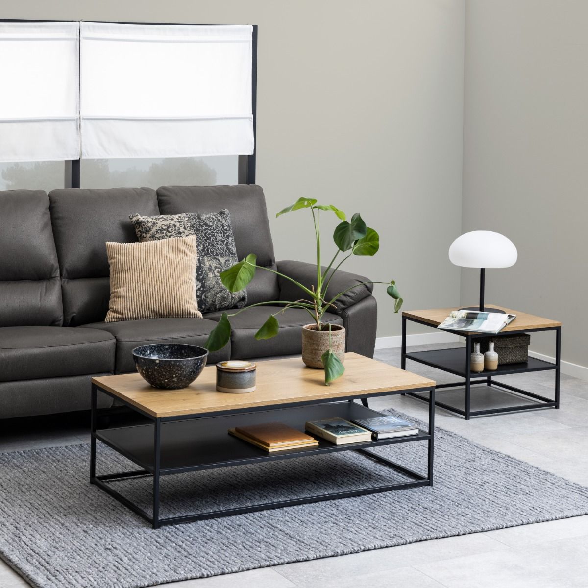 Wooden Coffee Table Square With Open Shelf - Gila