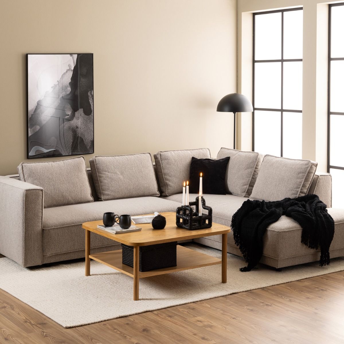 Wooden Coffee Table Square With Undershelf - Banbury