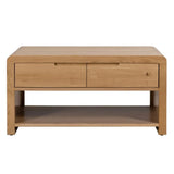 Wooden Coffee Table With 1 Drawer - Curve