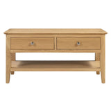 Wooden Coffee Table With 2 Drawers - Cotswold