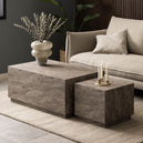 Wooden Coffee Tables in Set Of 2 Rectangular - Dice