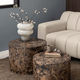 Wooden Coffee Tables in Set Of 2 Round - Dice