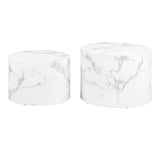 Wooden Coffee Tables in Set Of 2 Round - Dice
