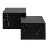 Wooden Coffee Tables in Set Of 2 Square - Dice