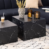 Wooden Coffee Tables in Set Of 2 Square - Dice