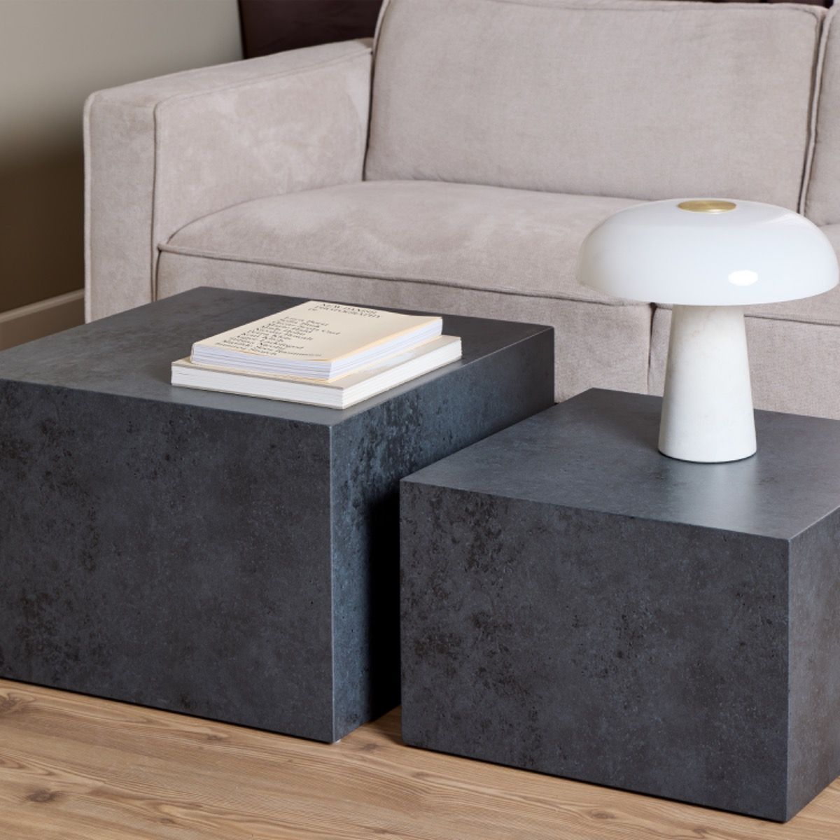 Wooden Coffee Tables in Set Of 2 Square - Dice