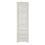 Wooden Cupboard Tall And Narrow With 1 Door 3 Drawers - Angel