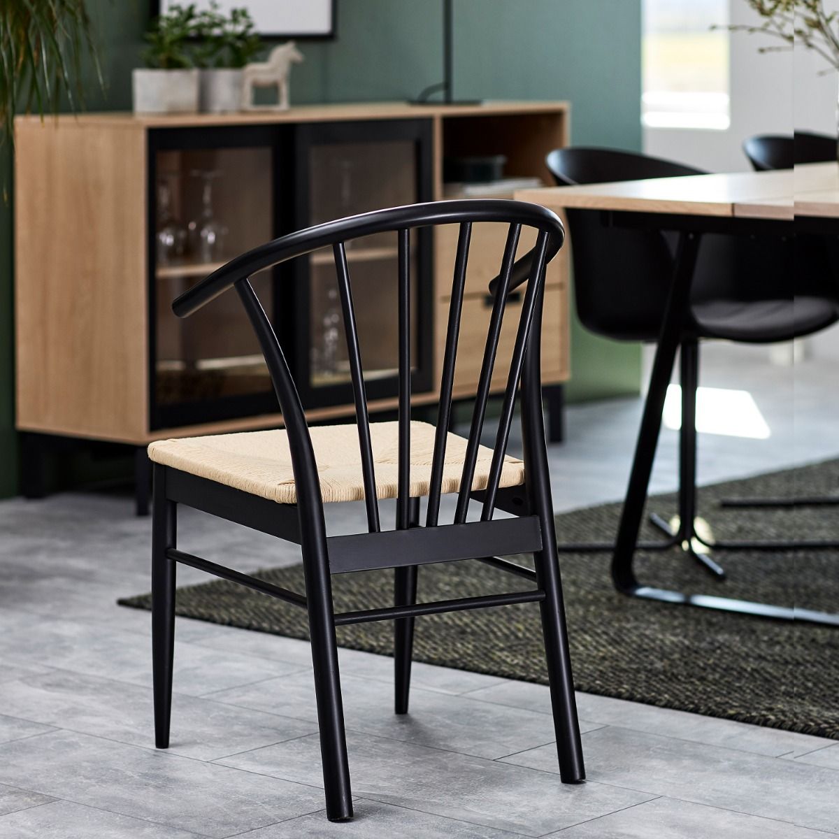 Wooden Dining Chairs With Armrest in Set Of 2 - Cassandra