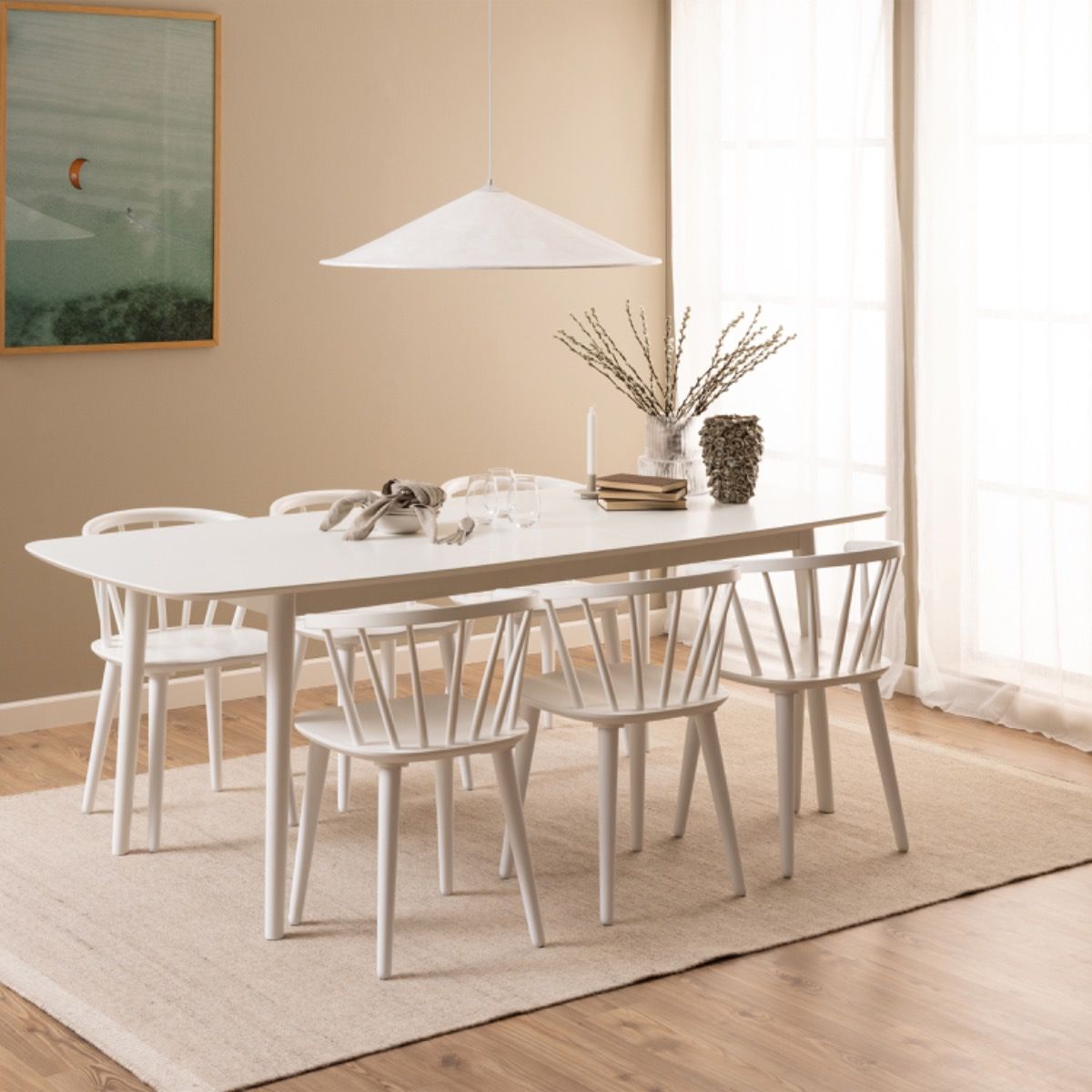 Wooden Dining Chairs in Set Of 2 - Ida