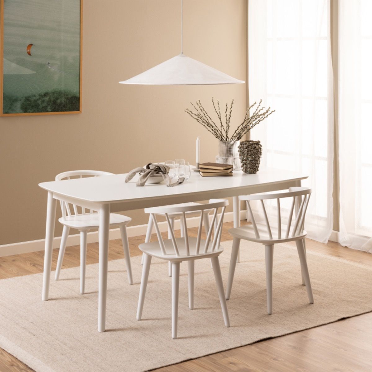 Wooden Dining Chairs in Set Of 2 - Ida