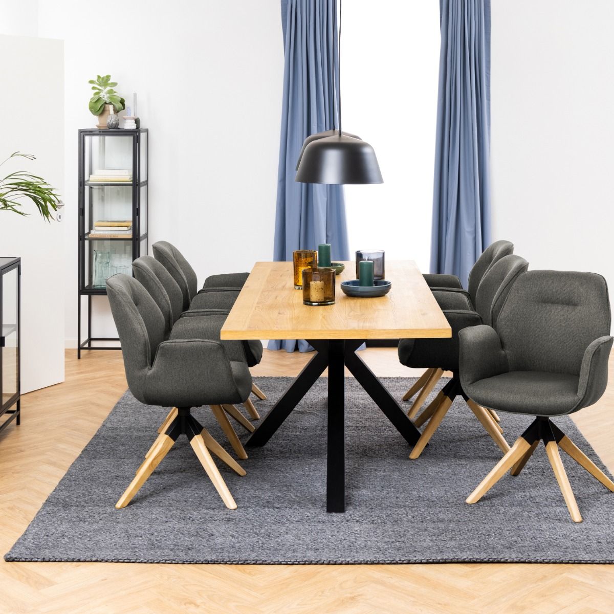 Wooden Dining Table for 10 People 220cm Wide Rectangular - Heaven