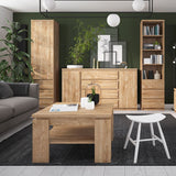 Wooden Dining Table for 4 to 6 People Extending Rectangular - Fribo