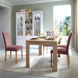 Wooden Dining Table for 4 to 6 People Extending Rectangular - Fribo