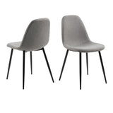 Wooden Dining Table With 4 Wilma Light Grey Dining Chairs - Cenny