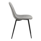 Wooden Dining Table With 4 Wilma Light Grey Dining Chairs - Cenny
