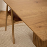 Wooden Dining Table for 6 People 210cm Wide Rectangular - Colima