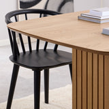 Wooden Dining Table for 6 People 220cm Wide Rectangular - Christo