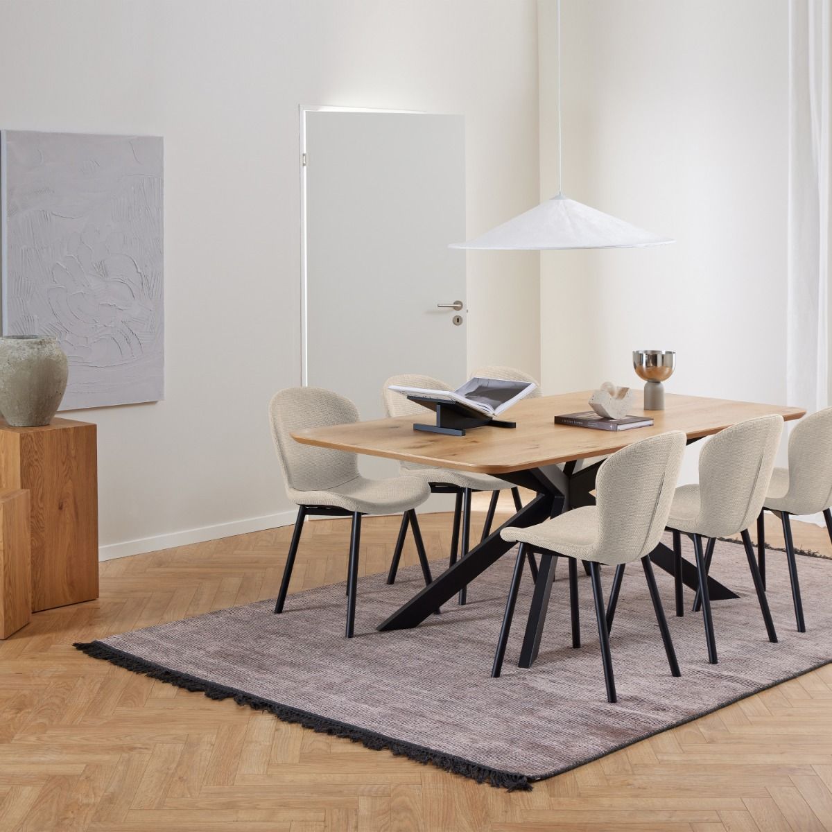 Wooden Dining Table for 6 to 8 People Rectangular - Irwine
