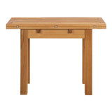 Wooden Dining Table Extending With 4 Riano Black Dining Chairs - Kenley